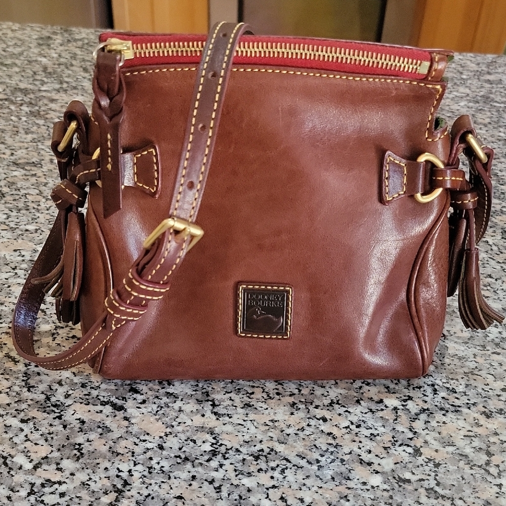 Dooney & Bourke Brown Florentine Tassel Style Shoulder Bag